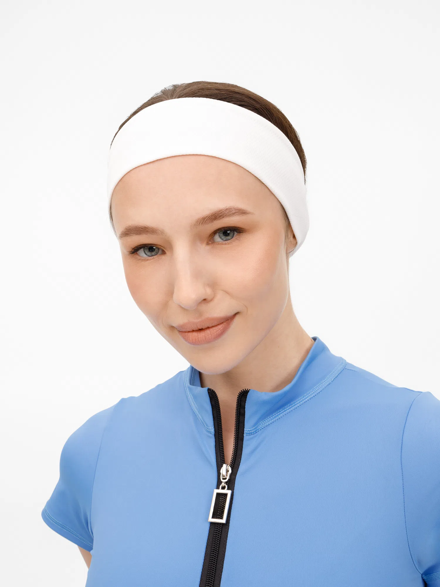 Охлаждающая повязка на голову Cool Head, белая под нанесение