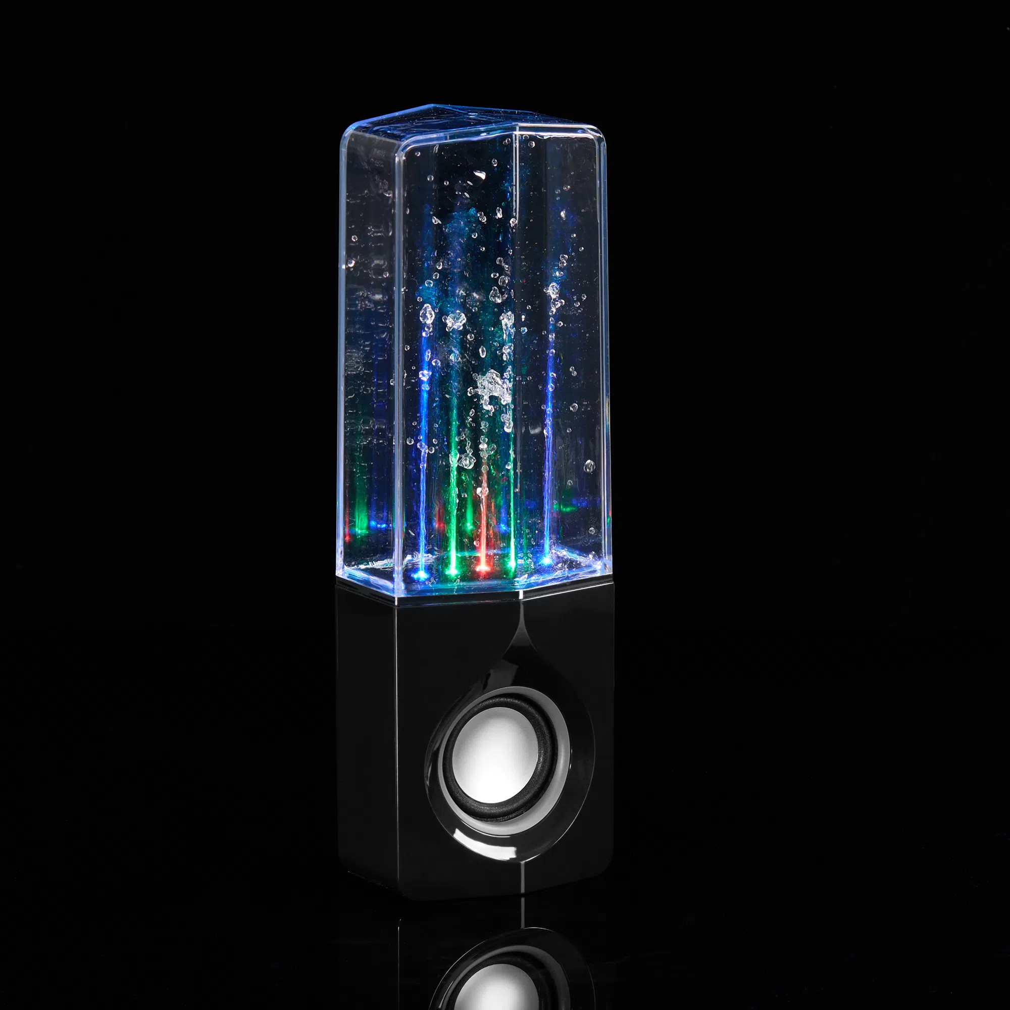 Bluetooth-колонка с поющим фонтаном Fuente, черная под нанесение
