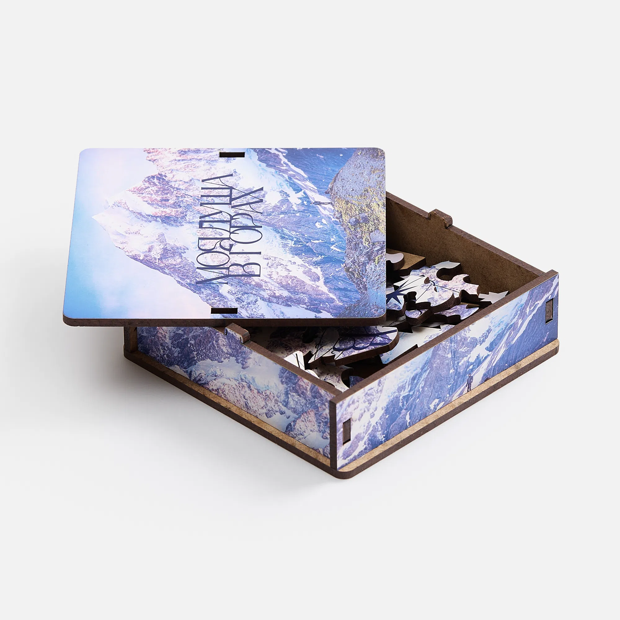 Деревянный пазл в шкатулке PuzzleBox на заказ под нанесение